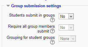Group submission settings