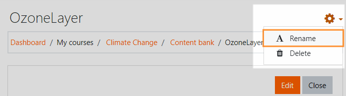 Renombrado y Eliminación en Moodle 3.9