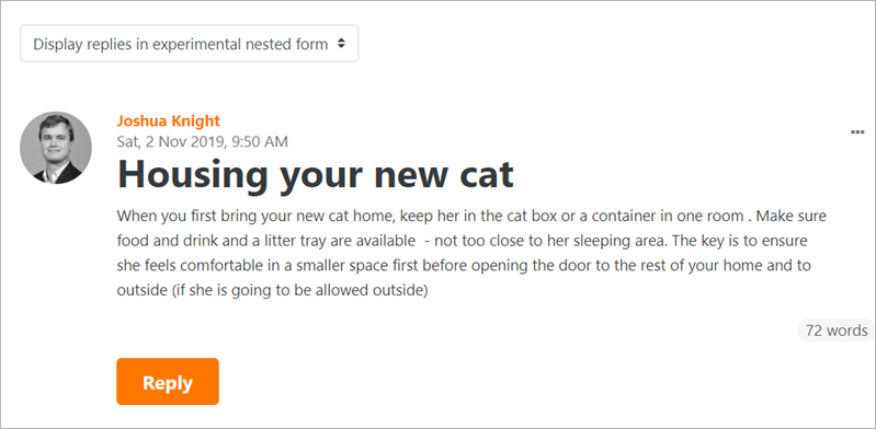 Experimental nested view