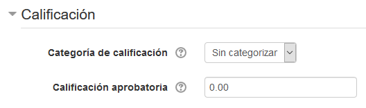 Configuraciones de calificación