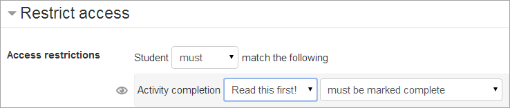 "debe de marcarse completada"/oculta (greyed out)"