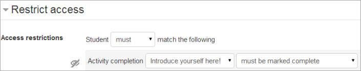 "debe estar calificado como completado/ocultar totalmente la actividad"