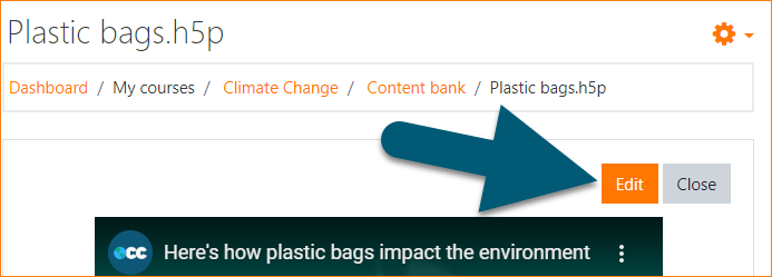 Editing existing H5P
