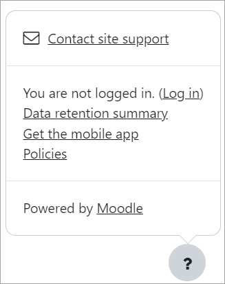 Enlace para ponerse en contacto con soporte del sitio