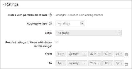 Configuraciones de valuaciones (calificaciones) expandidas