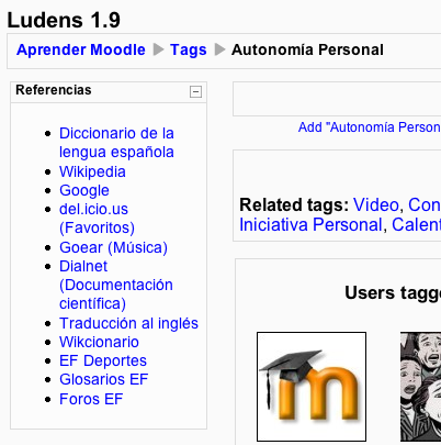 Ejemplo de bloque llamado Referencias