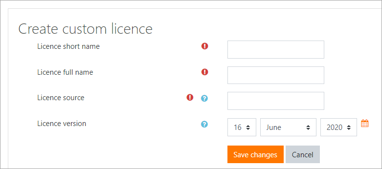 Creando una licencia personalizada
