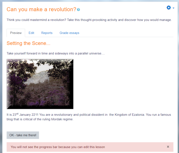 Vista de la Lecci&oacute;n para el profesor