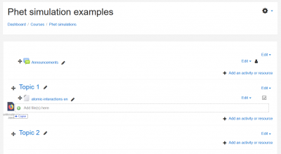 PhET drag and drop the simulation into the Moodle course.png