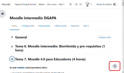 Enlace a documentaci&oacute;n en Moodle 4 es un signo de interrogaci&oacute;n