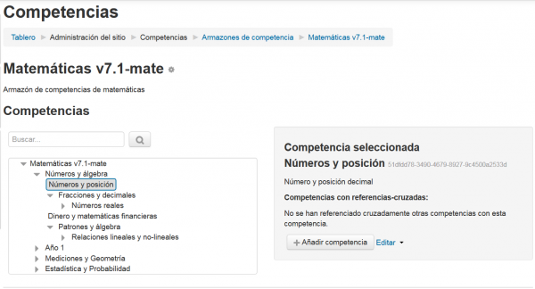 Gestionando competencias para la estructura de Matem&aacute;ticas