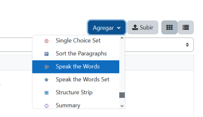 Elegir Speak the Words