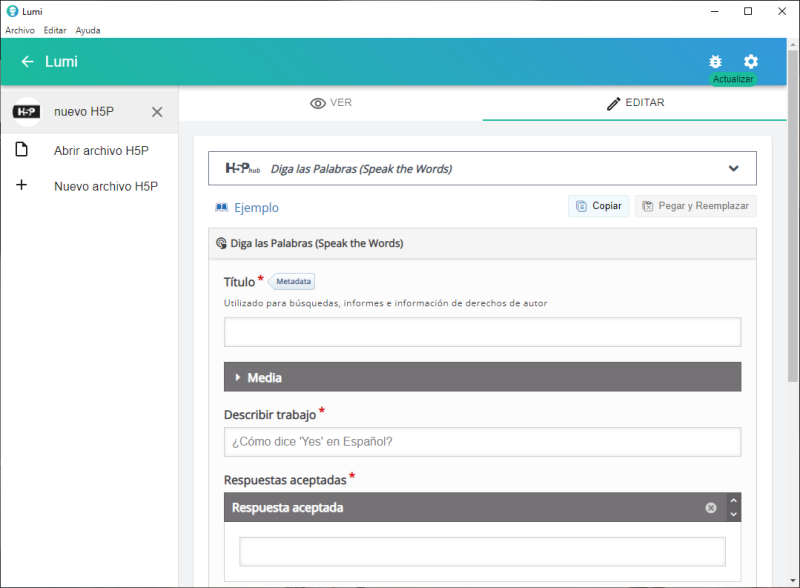 LUMI Diga las palabras