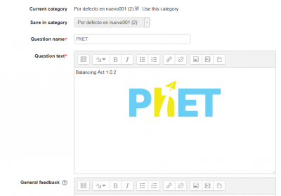 A PhET in a Moodle description question type interpreted.png